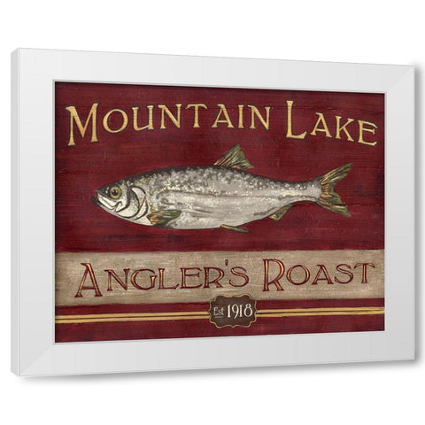 Lodge Coffee I White Modern Wood Framed Art Print by Vess, June Erica