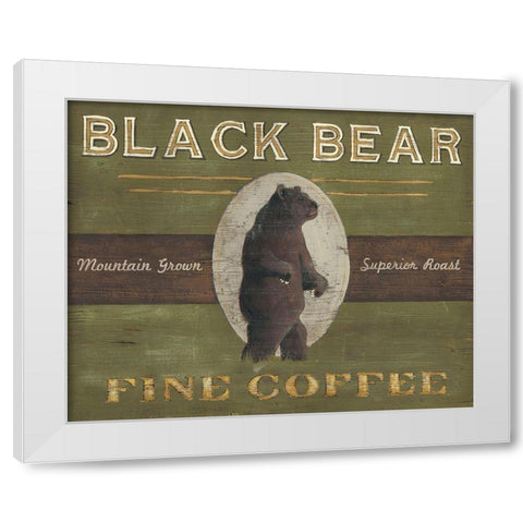 Lodge Coffee IV White Modern Wood Framed Art Print by Vess, June Erica