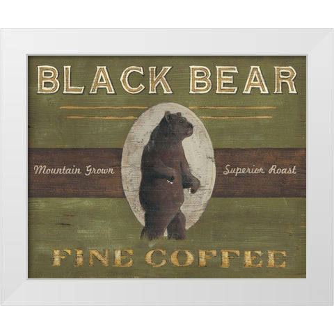 Lodge Coffee IV White Modern Wood Framed Art Print by Vess, June Erica