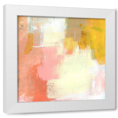 Yellow and Blush I White Modern Wood Framed Art Print by Barnes, Victoria