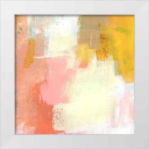 Yellow and Blush I White Modern Wood Framed Art Print by Barnes, Victoria