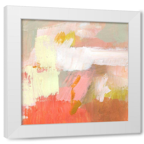 Yellow and Blush II White Modern Wood Framed Art Print by Barnes, Victoria