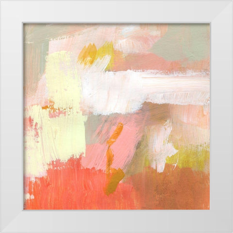 Yellow and Blush II White Modern Wood Framed Art Print by Barnes, Victoria