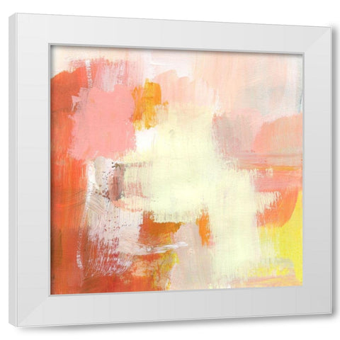 Yellow and Blush III White Modern Wood Framed Art Print by Barnes, Victoria