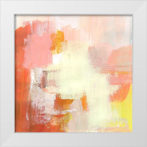 Yellow and Blush III White Modern Wood Framed Art Print by Barnes, Victoria