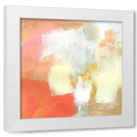 Yellow and Blush IV White Modern Wood Framed Art Print by Barnes, Victoria