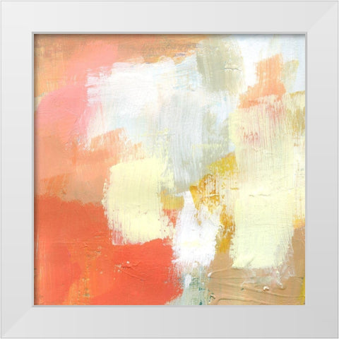 Yellow and Blush IV White Modern Wood Framed Art Print by Barnes, Victoria