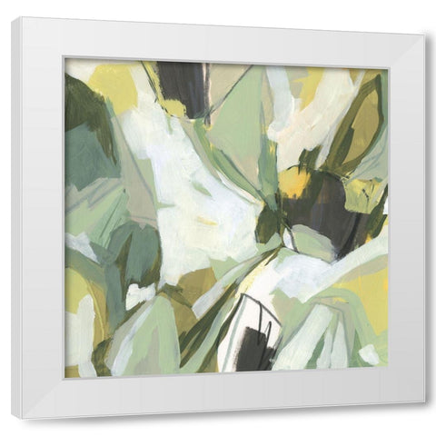 Electric Lichen I White Modern Wood Framed Art Print by Vess, June Erica