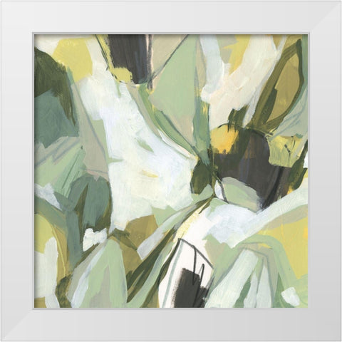 Electric Lichen I White Modern Wood Framed Art Print by Vess, June Erica