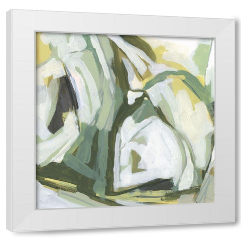 Electric Lichen II White Modern Wood Framed Art Print by Vess, June Erica