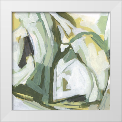 Electric Lichen II White Modern Wood Framed Art Print by Vess, June Erica