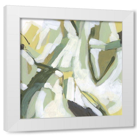Electric Lichen IV White Modern Wood Framed Art Print by Vess, June Erica