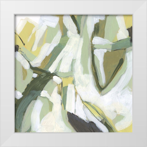 Electric Lichen IV White Modern Wood Framed Art Print by Vess, June Erica