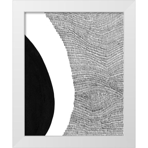 Black and White Abstract II White Modern Wood Framed Art Print by Moore, Regina