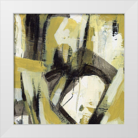 Citron Rhythm I White Modern Wood Framed Art Print by Vess, June Erica
