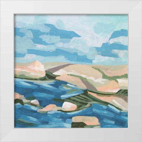 Sand Hills I White Modern Wood Framed Art Print by Vess, June Erica