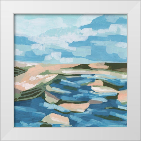 Sand Hills II White Modern Wood Framed Art Print by Vess, June Erica