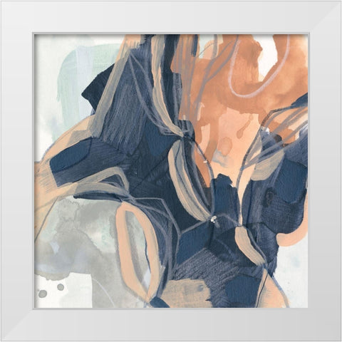 Sienna Spindle IV White Modern Wood Framed Art Print by Vess, June Erica