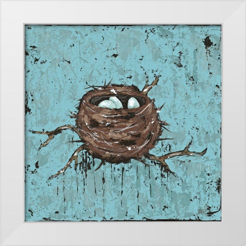 A New Beginning II White Modern Wood Framed Art Print by Reynolds, Jade