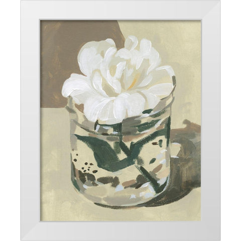 Neutral Bloom II White Modern Wood Framed Art Print by Caroline, Emma