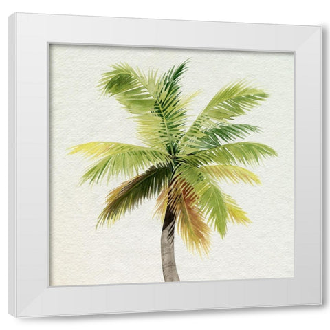 Coco Watercolor Palm II White Modern Wood Framed Art Print by Popp, Grace