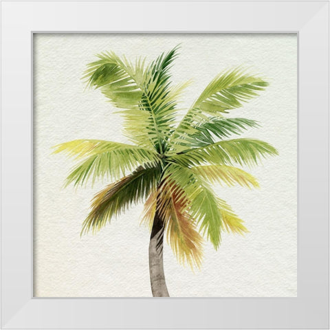 Coco Watercolor Palm II White Modern Wood Framed Art Print by Popp, Grace