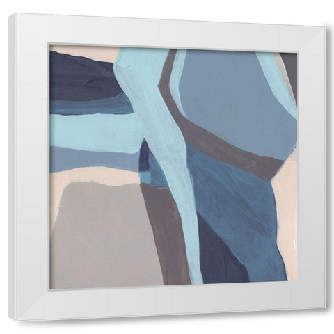 Blue Chrysalis II White Modern Wood Framed Art Print by Vess, June Erica