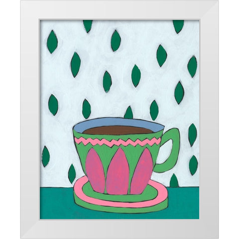 Mid Morning Coffee IV White Modern Wood Framed Art Print by Moore, Regina