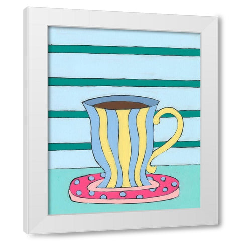 Mid Morning Coffee VI White Modern Wood Framed Art Print by Moore, Regina