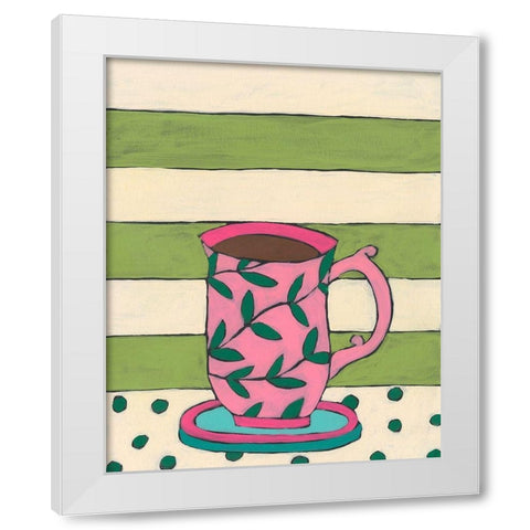 Mid Morning Coffee VII White Modern Wood Framed Art Print by Moore, Regina