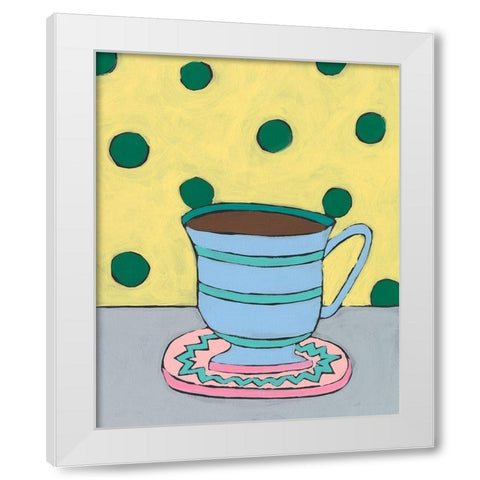 Mid Morning Coffee VIII White Modern Wood Framed Art Print by Moore, Regina