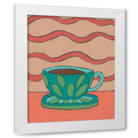 Mid Morning Coffee IX White Modern Wood Framed Art Print by Moore, Regina