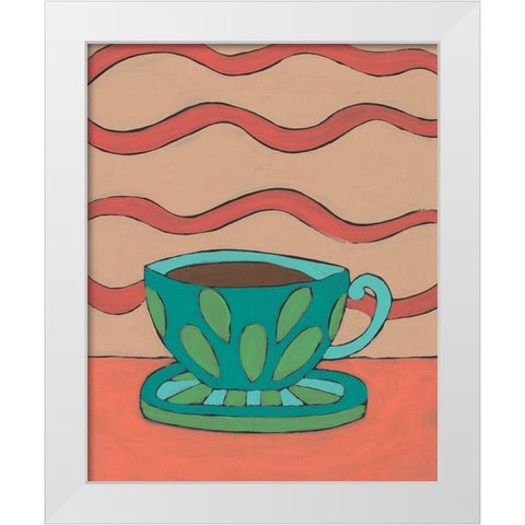 Mid Morning Coffee IX White Modern Wood Framed Art Print by Moore, Regina