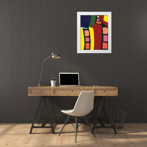 Color Me Happy I White Modern Wood Framed Art Print by Moore, Regina