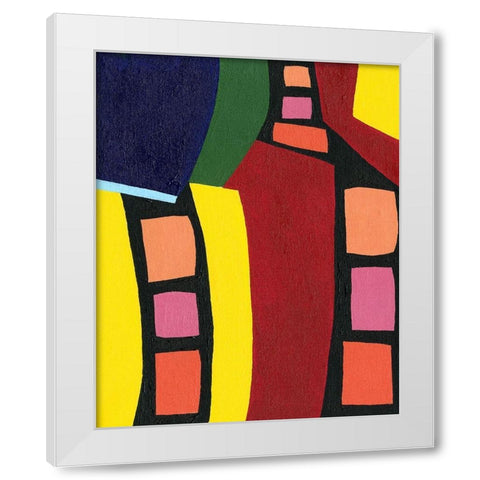 Color Me Happy I White Modern Wood Framed Art Print by Moore, Regina
