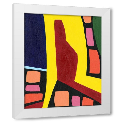 Color Me Happy II White Modern Wood Framed Art Print by Moore, Regina