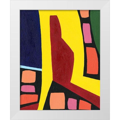 Color Me Happy II White Modern Wood Framed Art Print by Moore, Regina