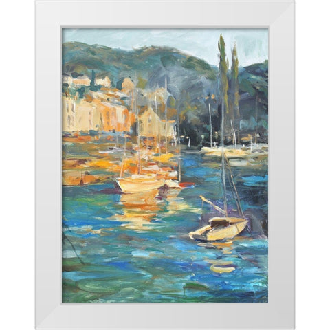 Harbor Side I White Modern Wood Framed Art Print by Stevens, Allayn