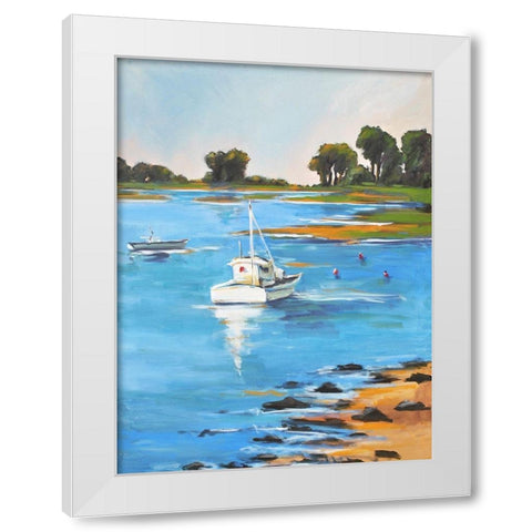 Harbor Side II White Modern Wood Framed Art Print by Stevens, Allayn