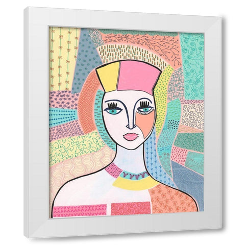 Pattern Lady I White Modern Wood Framed Art Print by Moore, Regina