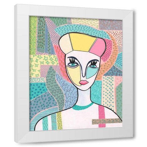 Pattern Lady II White Modern Wood Framed Art Print by Moore, Regina