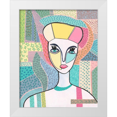 Pattern Lady II White Modern Wood Framed Art Print by Moore, Regina