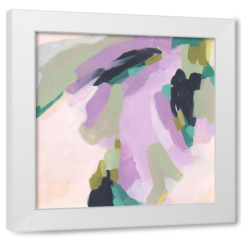 Lavender Swirl II White Modern Wood Framed Art Print by Vess, June Erica