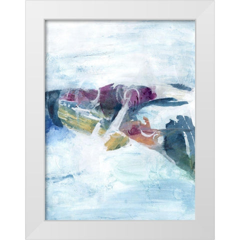Gliding on Ice I White Modern Wood Framed Art Print by Combs, Joyce