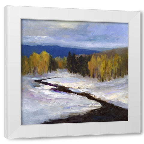 Mountain Colors II White Modern Wood Framed Art Print by Finch, Sheila