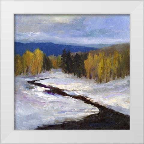 Mountain Colors II White Modern Wood Framed Art Print by Finch, Sheila
