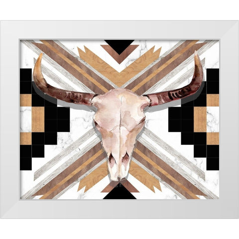 Santa Fe Skulls VI White Modern Wood Framed Art Print by Parker, Jennifer Paxton