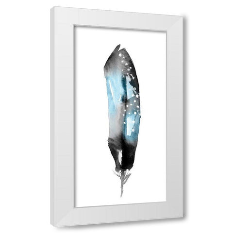 Saturated Feather II White Modern Wood Framed Art Print by Goldberger, Jennifer