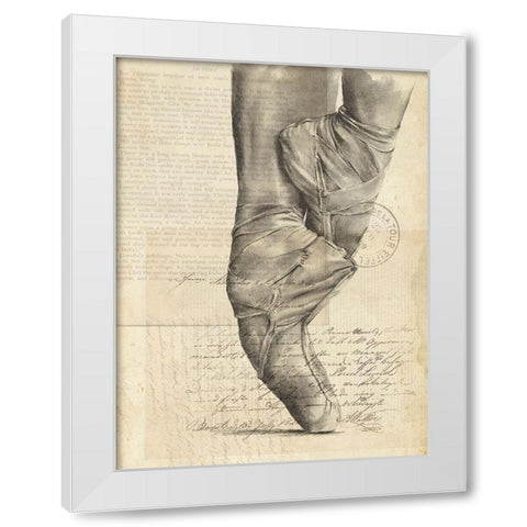 On Pointe I White Modern Wood Framed Art Print by Parker, Jennifer Paxton