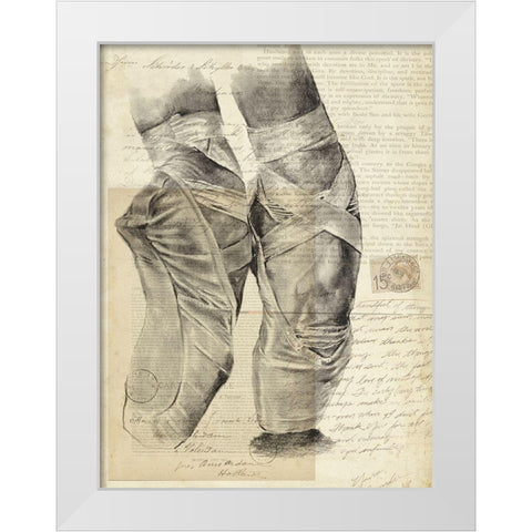 On Pointe II White Modern Wood Framed Art Print by Parker, Jennifer Paxton